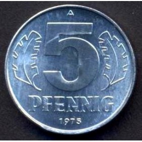 DDR 5 Pfennig 1975 UNC
