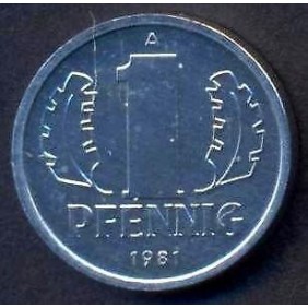 DDR 1 Pfennig 1981 PROOF