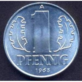 DDR 1 Pfennig 1963 UNC