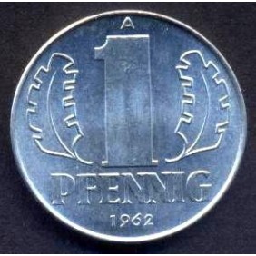 DDR 1 Pfennig 1962 UNC