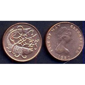 ISLE OF MAN 1/2 Penny 1980 AB
