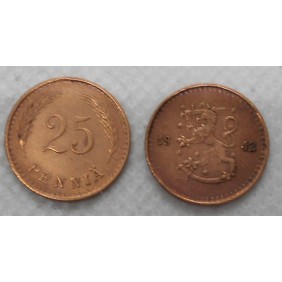 FINLAND 25 Pennia 1942