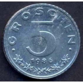 AUSTRIA 5 Groschen 1986 Proof