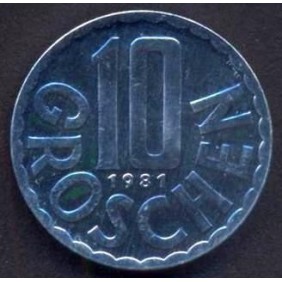 AUSTRIA 10 Groschen 1981 Proof