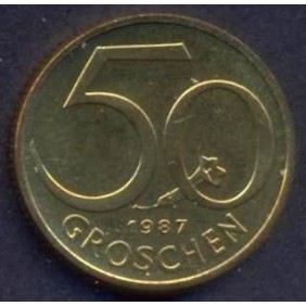 AUSTRIA 50 Groschen 1987 Proof