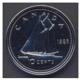 CANADA 10 Cents 1995