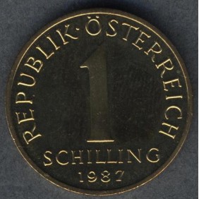 AUSTRIA 1 Schilling 1987 Proof