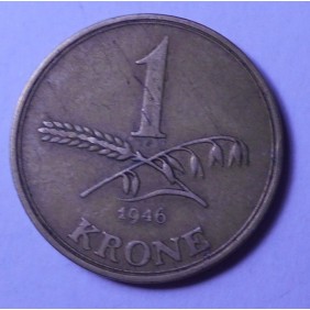 DENMARK 1 Krone 1946