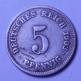 GERMANY EMPIRE 5 Pfennig...