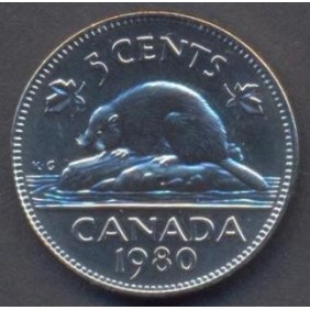 CANADA 5 Cents 1980