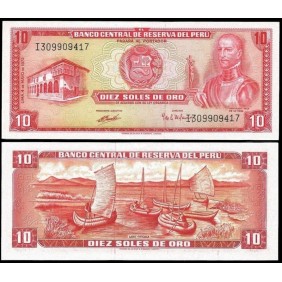 PERU 10 Soles de Oro 1972