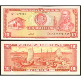 PERU 10 Soles de Oro 1971