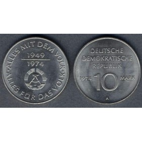 DDR 10 Mark 1974 25TH...