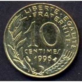 FRANCE 10 Centimes 1996