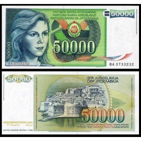 YUGOSLAVIA 50.000 Dinara 1988