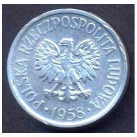 POLAND 5 Groszy 1958