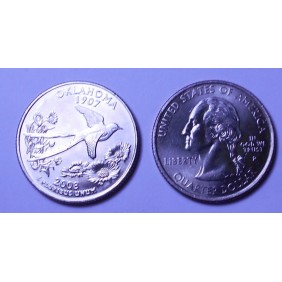 USA 1/4 Dollar 2008 P Oklahoma