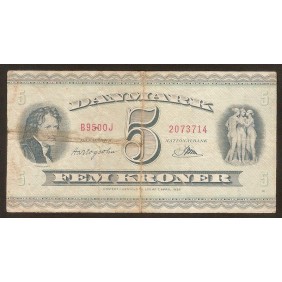 DENMARK 5 Kroner 1950...