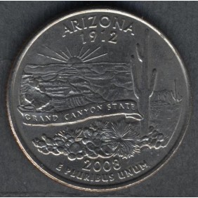 USA 1/4 Dollar 2008 P Arizona