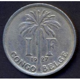 BELGIAN CONGO 1 Franc 1927...