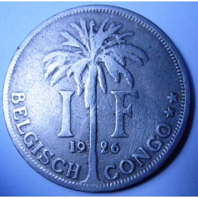 BELGIAN CONGO 1 Franc 1926...