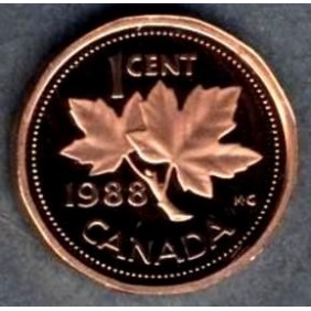 CANADA 1 Cent 1988 Proof