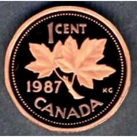 CANADA 1 Cent 1987 Proof
