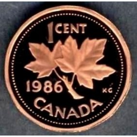 CANADA 1 Cent 1986 Proof