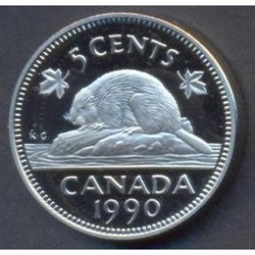 CANADA 5 Cents 1990 PROOF