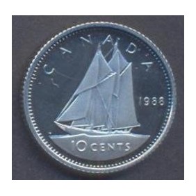 CANADA 10 Cents 1988 PROOF