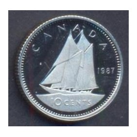 CANADA 10 Cents 1987 PROOF