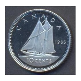 CANADA 10 Cents 1986 PROOF