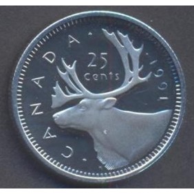 CANADA 25 Cents 1991 PROOF