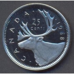 CANADA 25 Cents 1988 PROOF