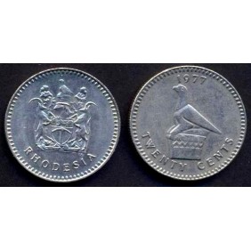 RHODESIA 20 Cents 1977
