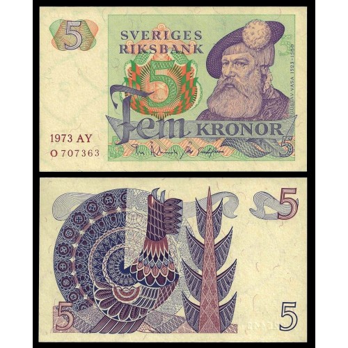 SWEDEN 5 Kronor 1973