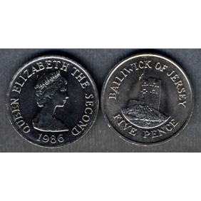 JERSEY 5 Pence 1986