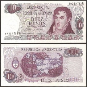 ARGENTINA 10 Pesos 1973/76