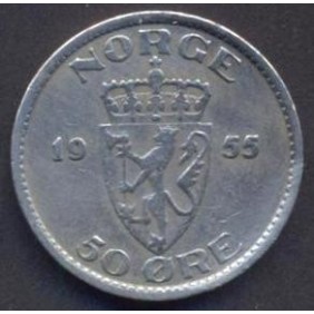 NORWAY 50 Ore 1955