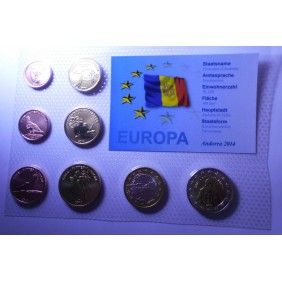 ANDORRA Set coins 2014 Euro...