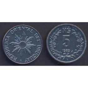 URUGUAY 5 Nuevos Pesos 1989
