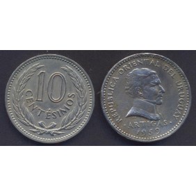 URUGUAY 10 Centesimos 1959