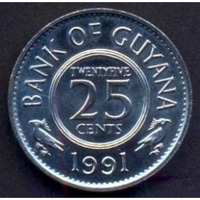 GUYANA 25 Cents 1991