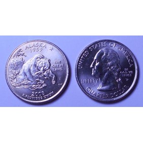 USA 1/4 Dollar 2008 P Alaska