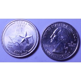 USA 1/4 Dollar 2004 D Texas