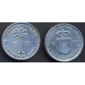 BELGIAN CONGO 1 Franc 1959