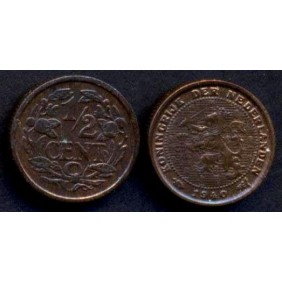 NETHERLANDS 1/2 Cent 1940