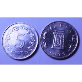 MALTA 5 Cents 1976