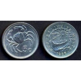 MALTA 5 Cents 1986