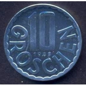 AUSTRIA 10 Groschen 1988 Proof